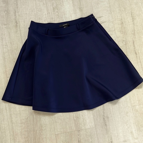 Forever 21 Flare Skirt Navy - Picture 1 of 7
